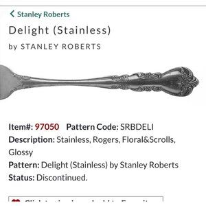 Stanley Roberts "Delight" Floral & Scrolls Silverware Set Of 8 Dinner Forks